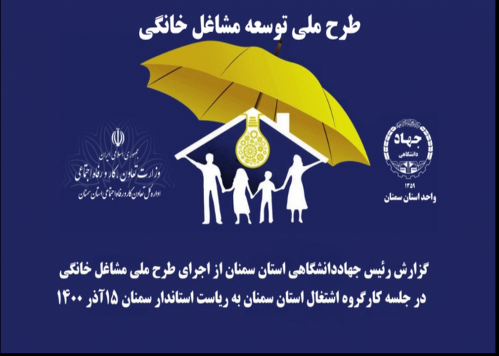 طرح ملی توسعه مشاغل خانگی استان سمنان