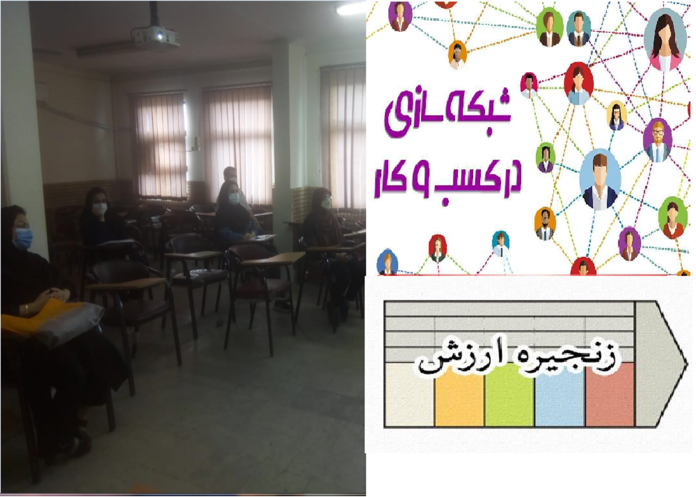 سرکار خانم رجبخواه پیشران قالی بافی و متقاضیان این مزیت در نشست شبکه سازی و زنجیره ارزش در استان گیلان