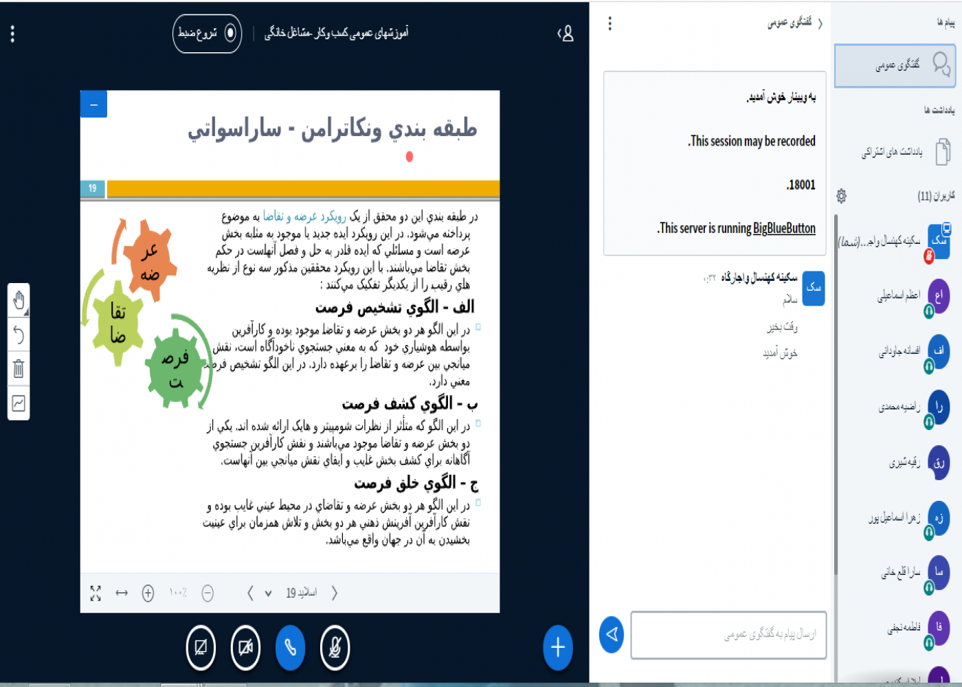 برگزاری سی و سومین نشست کارگاه آموزش عمومی "کشف فرصت های کسب و کار" ویژه مزیت کشاورزی در طرح ملی توسعه مشاغل خانگی استان گیلان