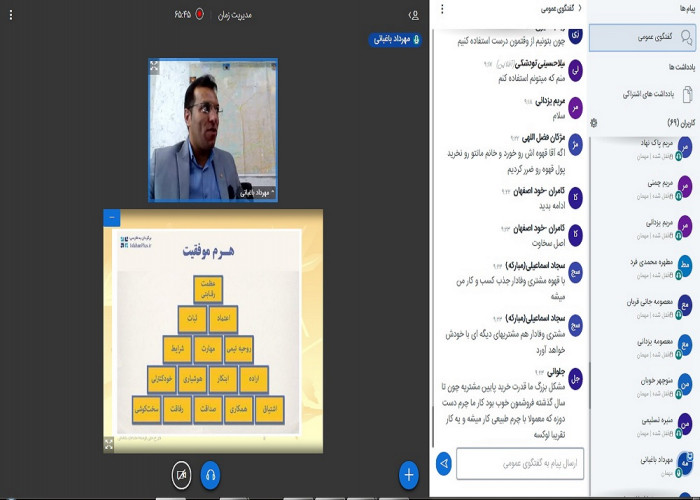 اجرای وبینار آموزشی " مدیریت زمان در مشاغل خانگی "  در استان اصفهان