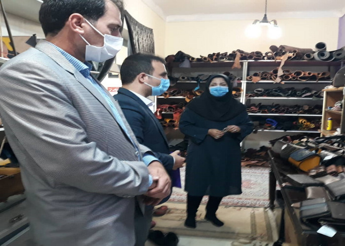 بازدید از کارگاه های تولید محصولات چرمی پیشران طرح در شهرستان اهر استان آذربایجان شرقی