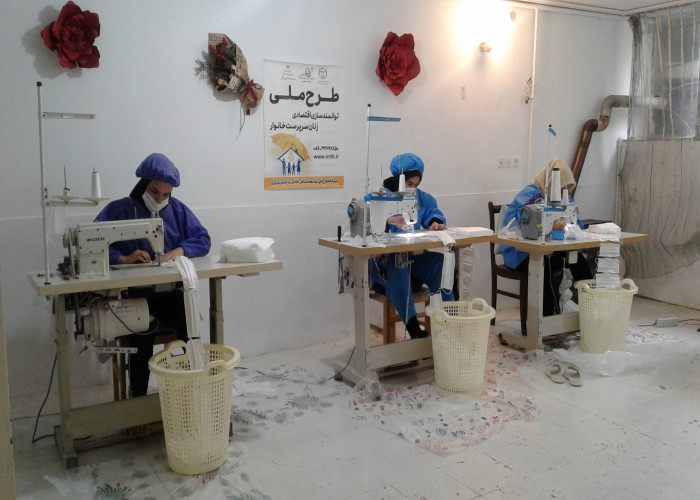 بازدید از کارگاه تولید ماسک بهداشتی موسسه خیریه لبخند اراک