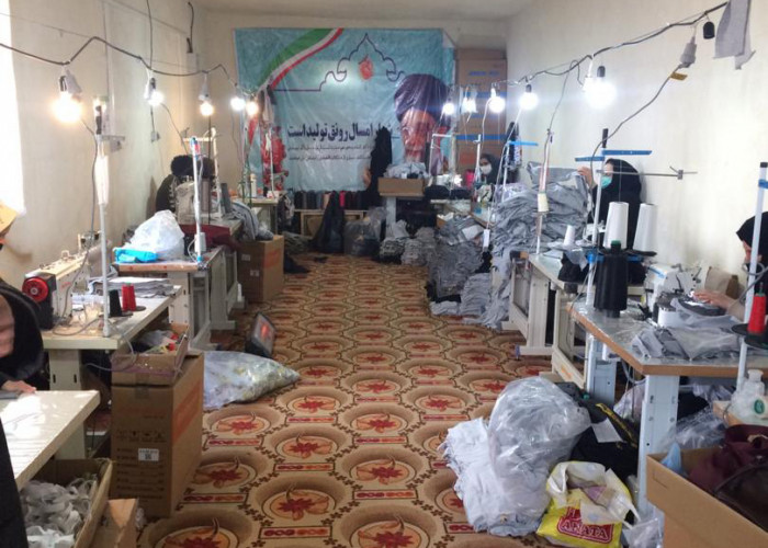 بازدید از کارگاه پیشران البسه بیمارستانی طرح ملی توسعه مشاغل خانگی استان قزوین