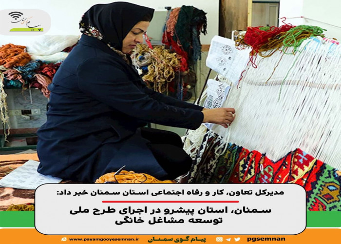 گزارش ویژه روزنامه پیام سمنان از طرح ملی مشاغل خانگی در استان سمنان