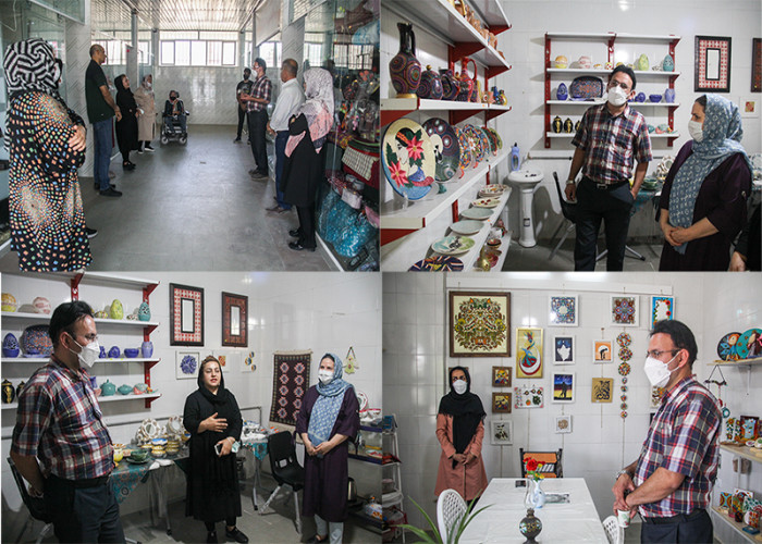 بازدید از بازارچه تولیدات مشاغل خانگی و صنایع دستی در شاهرود