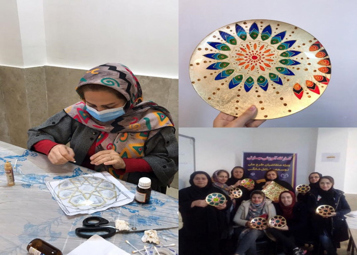 پایان کارگاه آموزشی مهارتی نقاشی پشت شیشه در راستای طرح ملی توسعه مشاغل خانگی استان گلستان