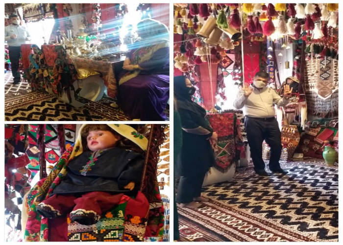 بازدید از مجموعه صنایع دستی سنتی و اصیل ترکمن در شهرستان گنبد کاووس