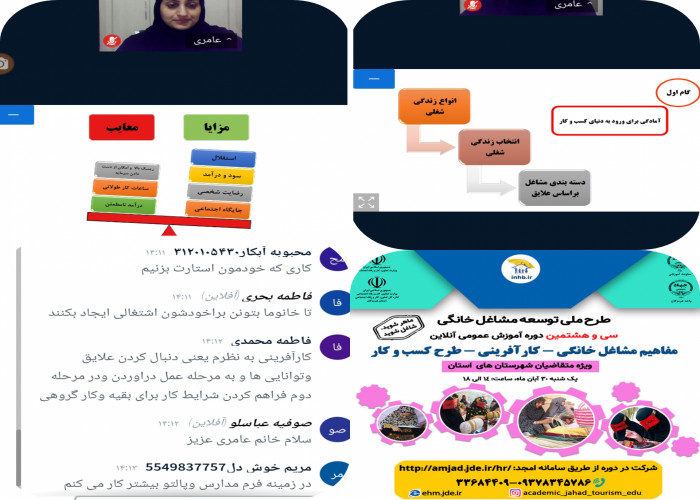 برگزاری سی و هشتمین دوره آموزش عمومی آنلاین «کارآفرینی »دراستان هرمزگان