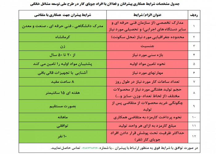 تدوین پروتکل نحوه همکاری با پیشران  سرکار خانم  چنور قبادی در حوزه  فرش دستباف