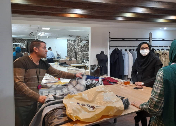 بازدید از کارگاه تولیدی لباس در استان زنجان